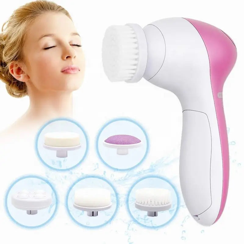 GlowEase™ 5-in-1 Facial Cleansing Brush