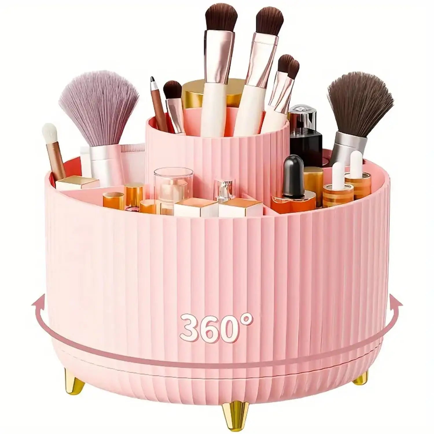 GlowEase™ SpinStore 360 Beauty Organizer