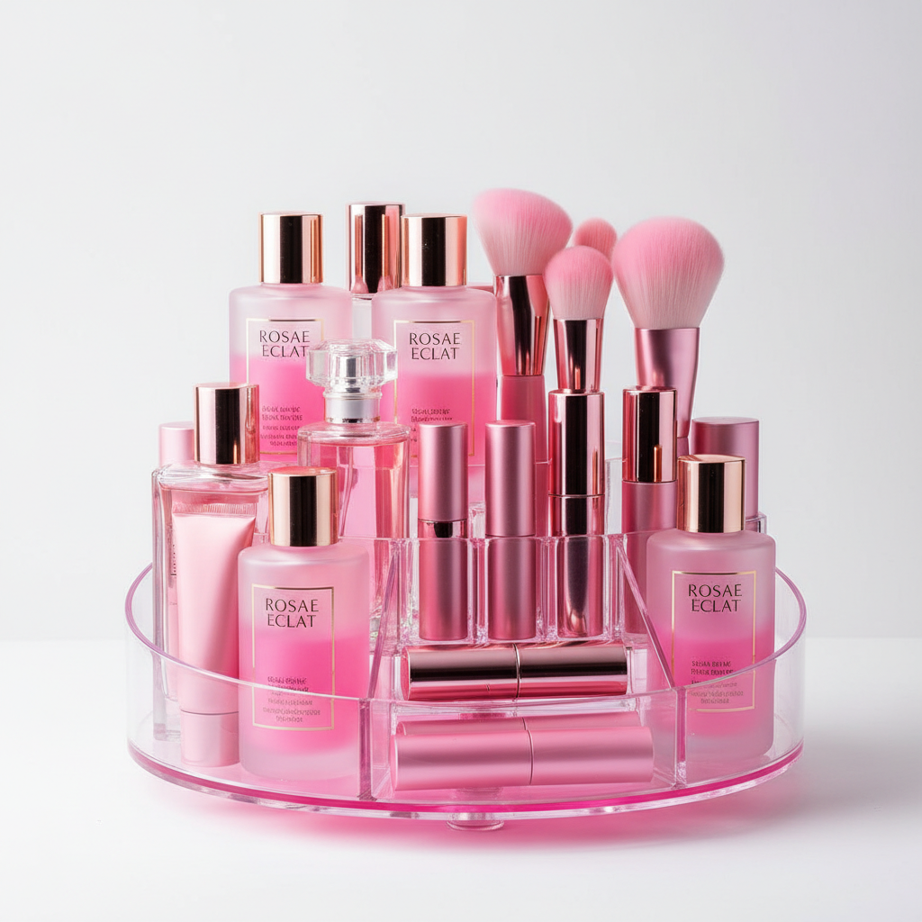 GlowEase™ SpinStore 360 Beauty Organizer