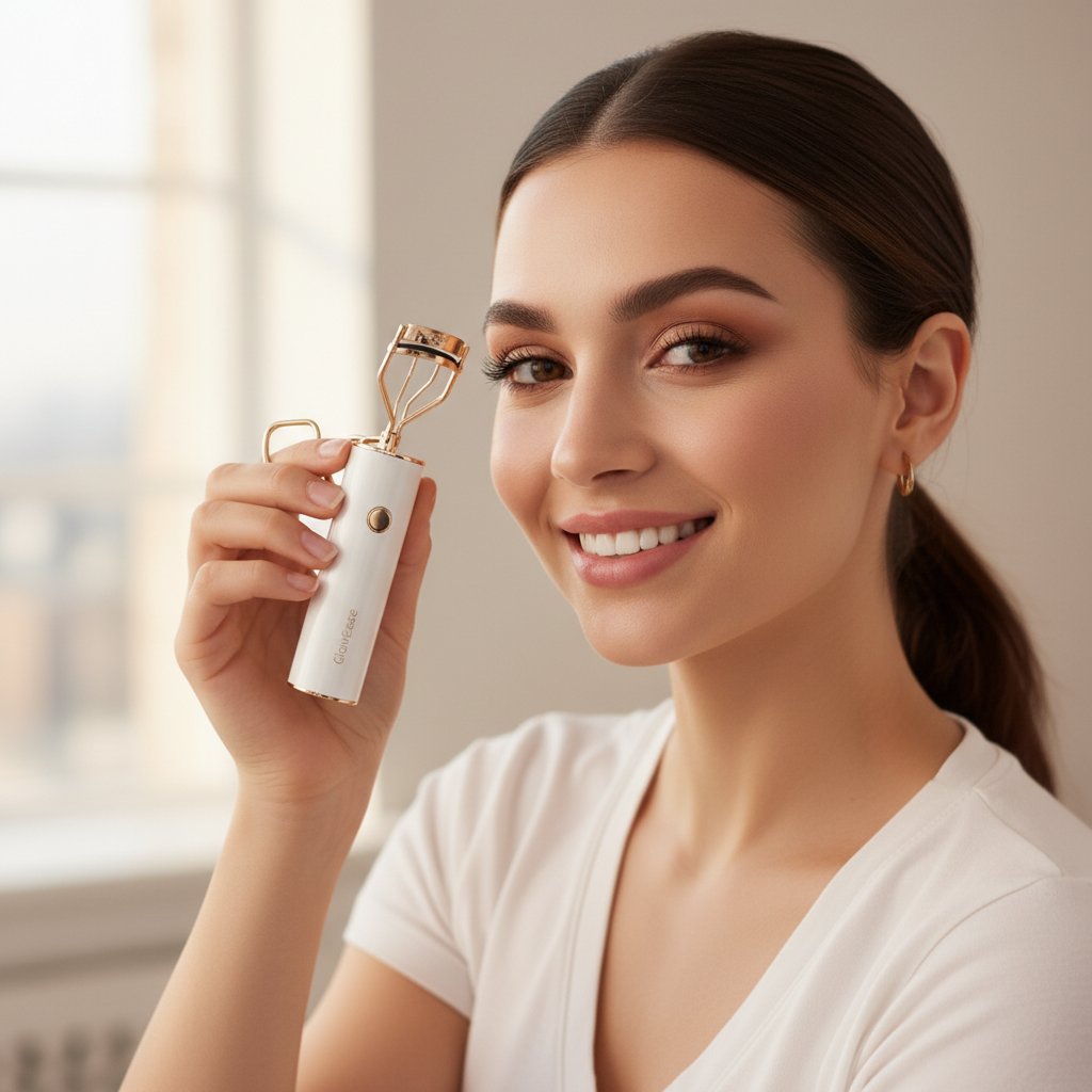 GlowEase™ Heated Electric Eyelash Curler – Salon-Style Lashes Instantly