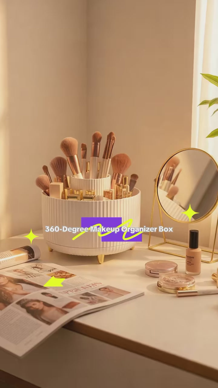 GlowEase™ SpinStore 360 Beauty Organizer